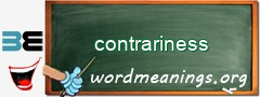 WordMeaning blackboard for contrariness